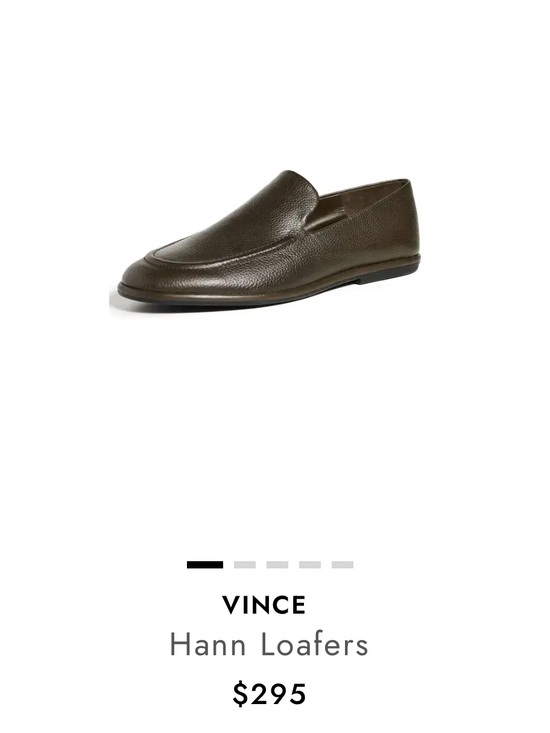 Vince Pebbled Chocolate Leather Hann Loafers main image 6